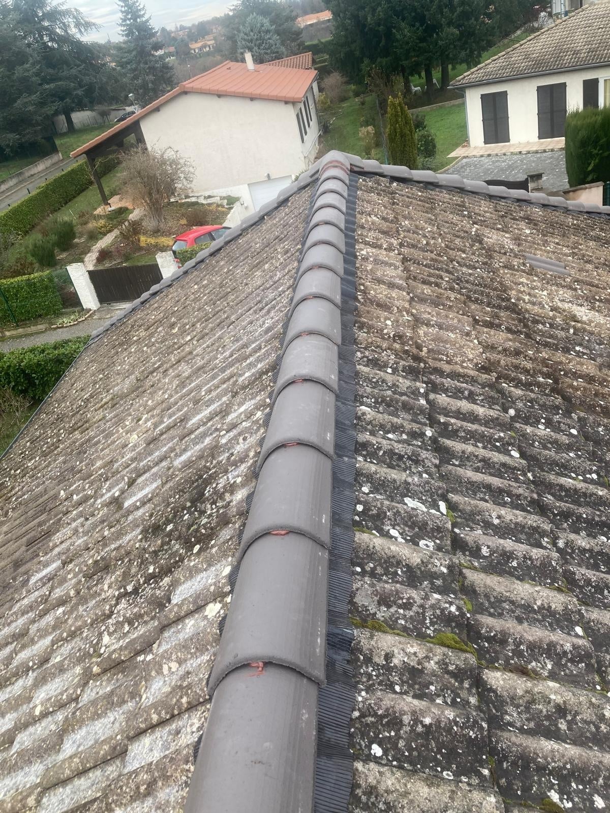 remplacement du faitage de toiture à Ecully (4)